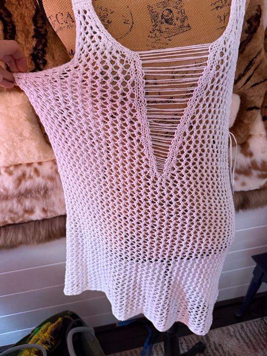 O'Neill White Crochet Pullover Swim Coverup Dress - Picture 10 of 10